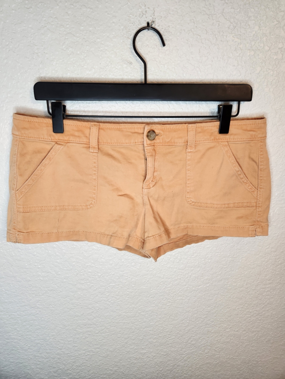 Hollister low rise micro short Women's orange Short Shorts size 7